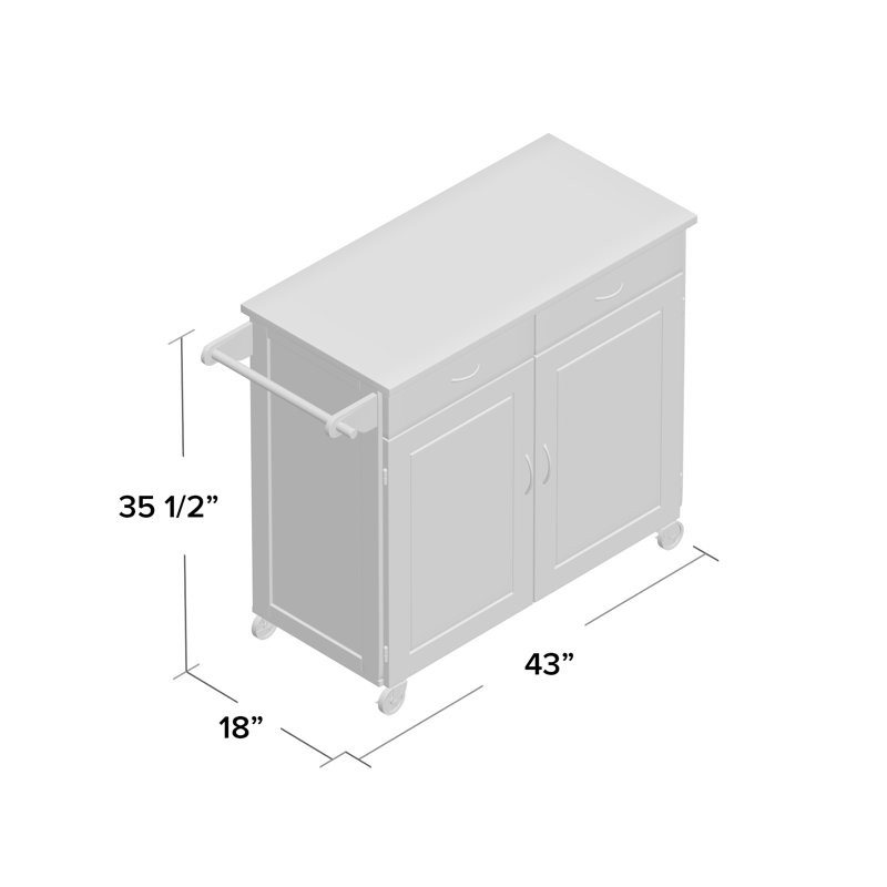 Alcott Hill® Sammons Solid Wood Kitchen Island & Reviews Wayfair